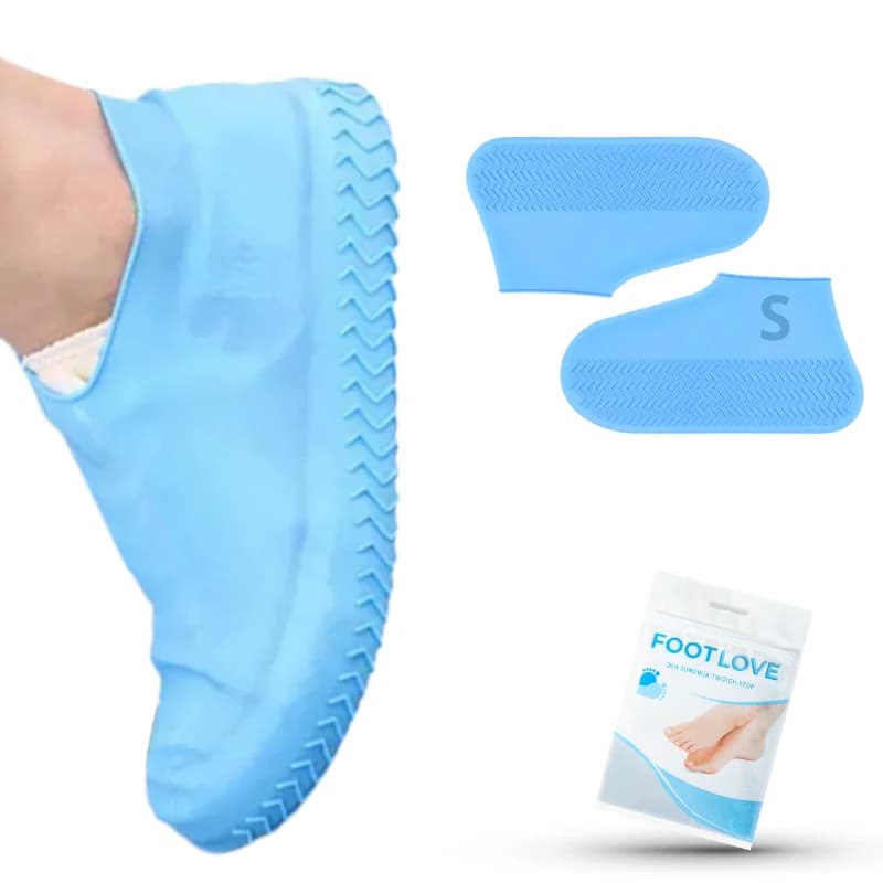 Vodotěsné návleky na boty, modré, velikost S, 26–34