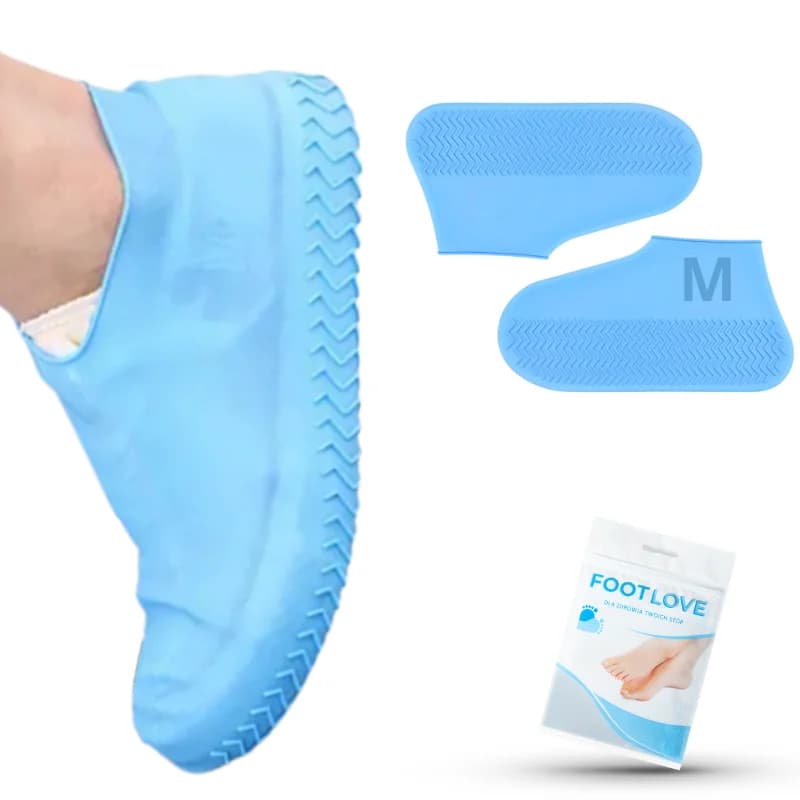 Vodotěsné návleky na boty, modré, velikost M, 35–40