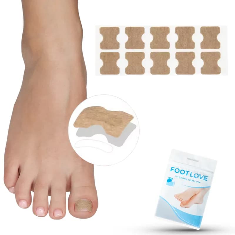 Korekční náplasti na zarůstající nehty, 10 ks